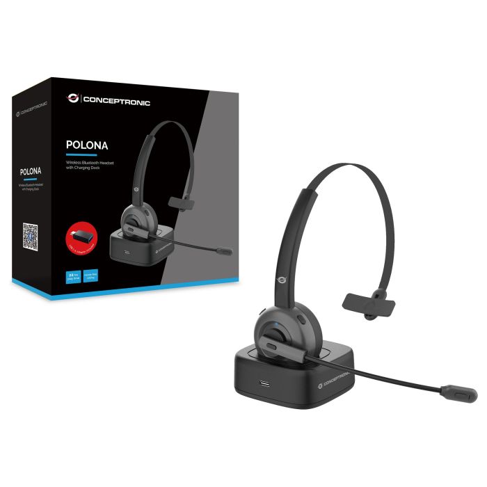 Conceptronic Auriculares Bluetooth Con Base De Carga 1