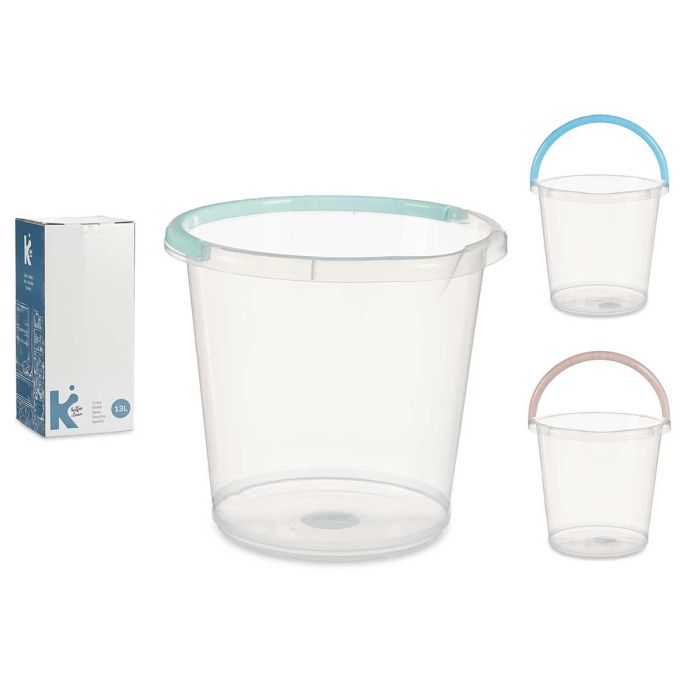 Cubo de Agua Transparente 13L con Asa - Arte Regal 31x29x32 cm, Colores Surtidos (24 Unidades) Cubo de Agua Transparente 13L con Asa - Arte Regal 31x29x32 cm, Colores Surtidos (24 Unidades)
