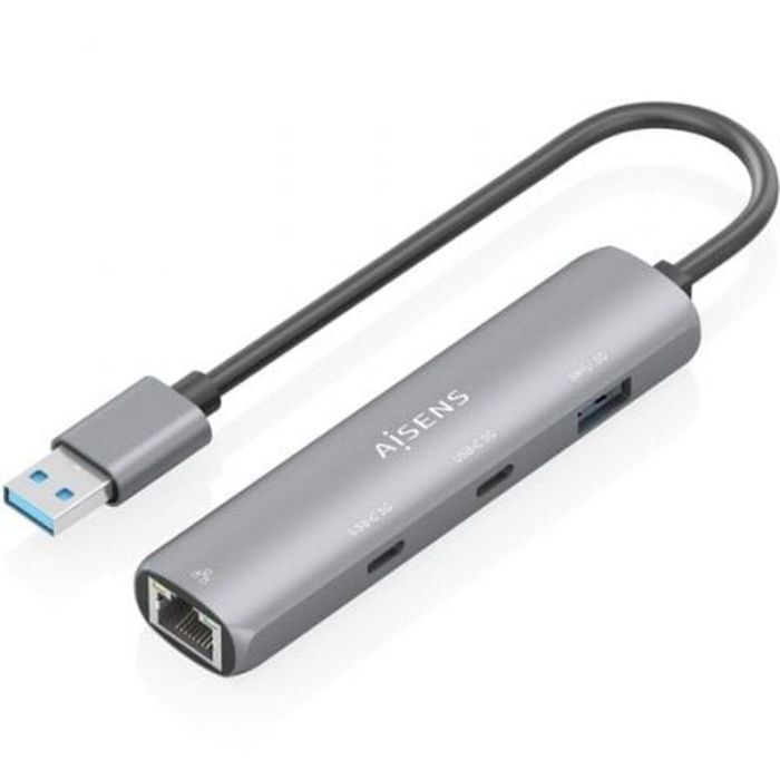 Hub USB Aisens ASUC-4P036-GR Gris 0 Hub USB Aisens ASUC-4P036-GR Gris 0