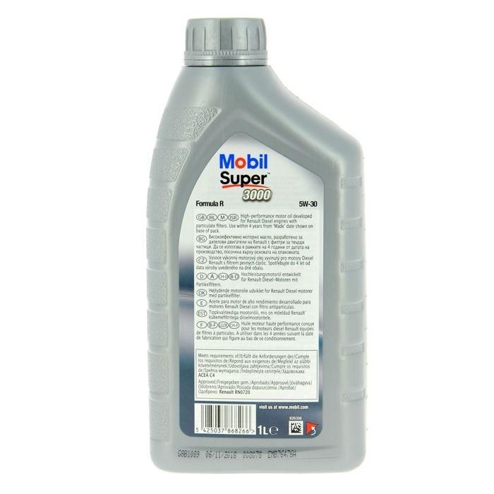 Aceite de motor sintético MOBIL S3000 - 5W30 Formula-R - 1 L 1 Aceite de motor sintético MOBIL S3000 - 5W30 Formula-R - 1 L 1