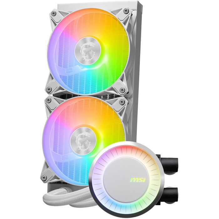 MSI MAG CORELIQUID E240 WHITE Kit de refrigeración líquida 12 cm Blanco, 306-7ZW5E27-C24, Compatible con LGA 1150/1151/1155/1156/1200/1700, Flujo de aire 75.04 cfm 1 MSI MAG CORELIQUID E240 WHITE Kit de refrigeración líquida 12 cm Blanco, 306-7ZW5E27-C24, Compatible con LGA 1150/1151/1155/1156/1200/1700, Flujo de aire 75.04 cfm 1