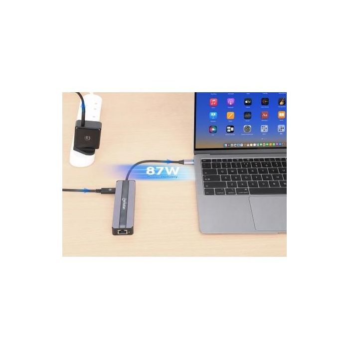 MANHATTAN 7-in-1 Dockingstation HDMI RJ45 2xUSB-A SD/MicroSD 3