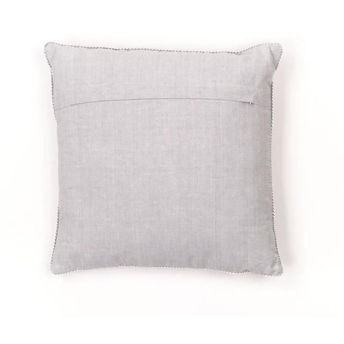 Today TOD1700240673742 Cojín Charme Chambray con Petite broderie Constance 40x40 cm 4