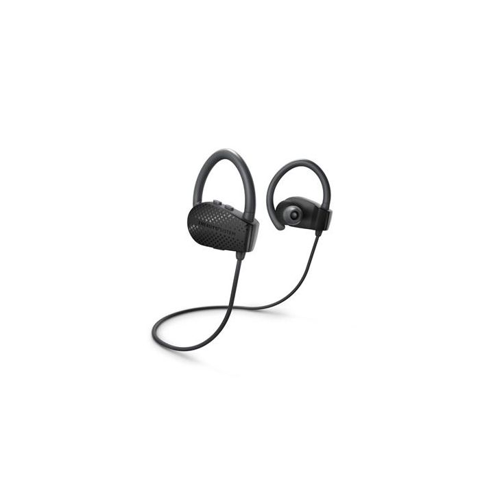 Energy Sistem Auriculares Deportivos Bluetooth 5.1 Inalámbricos con Micrófono, Resistentes a Salpicaduras, Sujeción Secure-Fit, USB Tipo C, Negro, 451777