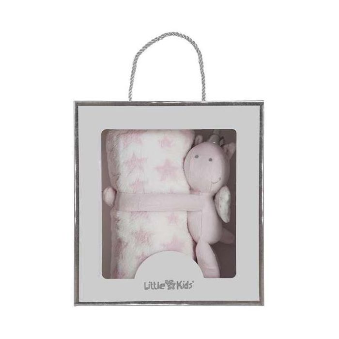 Creaciones Llopis Set Manta Unicornio 100x75cm con Peluche Unicornio 25cm en Caja, Edad Mínima 3 Años Creaciones Llopis Set Manta Unicornio 100x75cm con Peluche Unicornio 25cm en Caja, Edad Mínima 3 Años