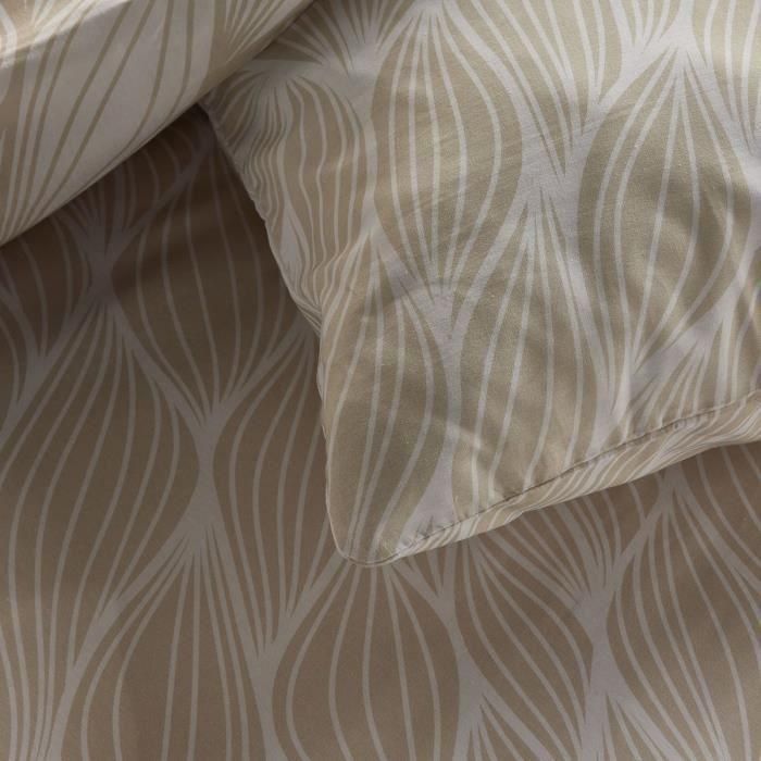 Juego de cama - TODAY Crazy - Estampado gráfico - 2 personas - 220 x 240 cm - Beige 3 Juego de cama - TODAY Crazy - Estampado gráfico - 2 personas - 220 x 240 cm - Beige 3