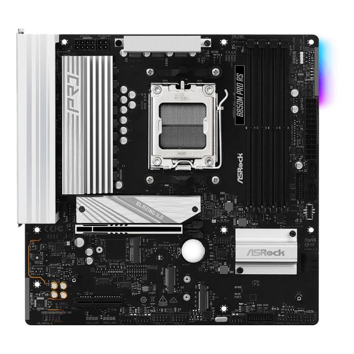 ASRock AM5 B850M Pro RS Placa Base para PC Intel con Chipset AMD B850 y Soporte DDR5 2
