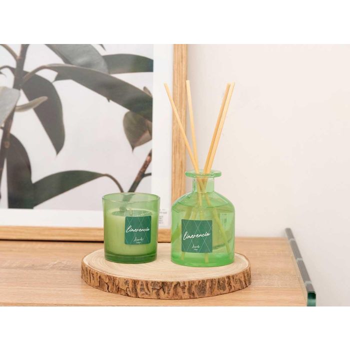 Mikado 250 ml con varilla Loto, vidrio verde, 8x12x8 cm - Acorde (6 Unidades) 4