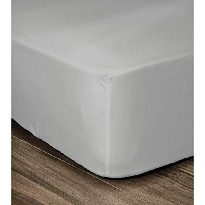 Sábana Bajera Lovely Home Gris Gris claro Cama doble 140 x 190 cm 1
