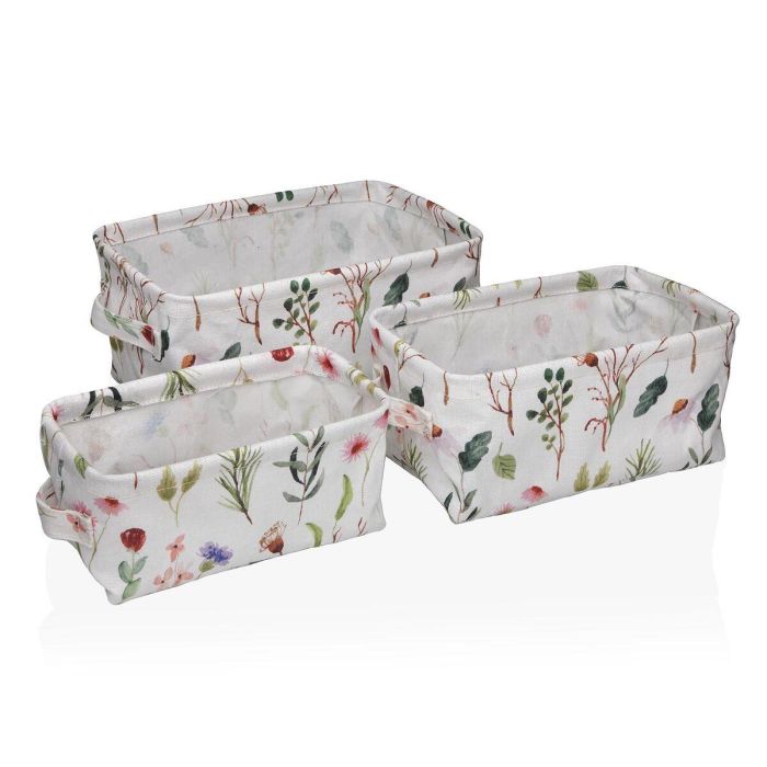 Cesta Versa Textil 22 x 12 x 10 cm 18 x 14 x 28 cm 25 x 15 x 12 cm 28 x 18 x 14 cm