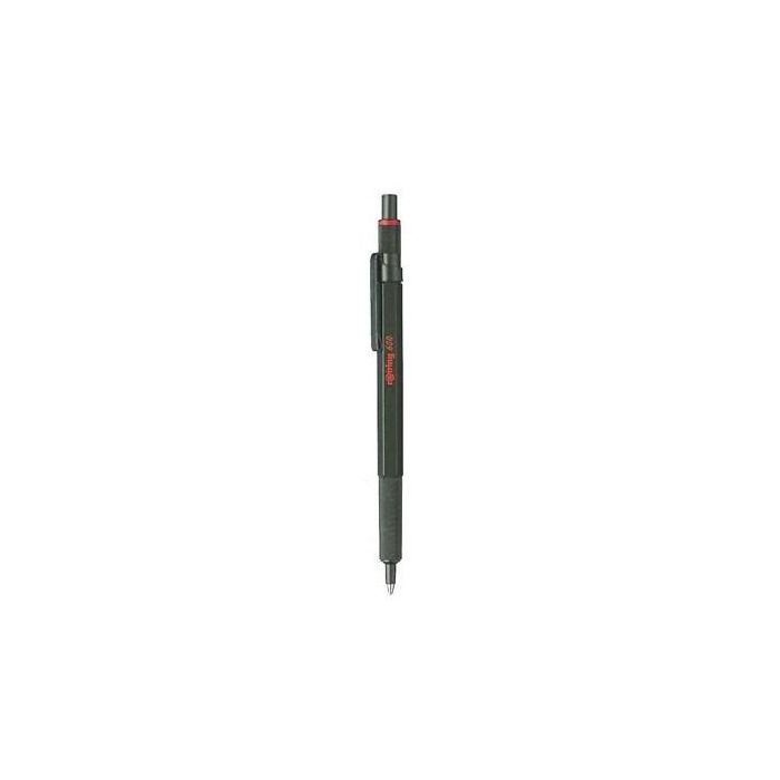 Rotring 600 Metallic-Dunkelgrün - Bolígrafo de tinta azul, punta M, en caja de regalo