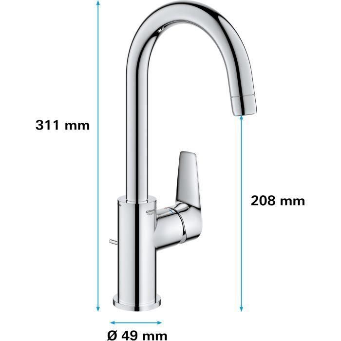 GROHE - Mezclador monomando de lavabo - Tamaño L 2