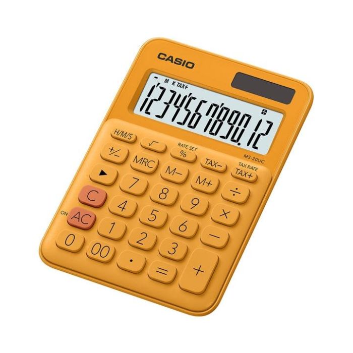Casio Calculadora de oficina sobremesa naranja 12 dígitos ms-20uc