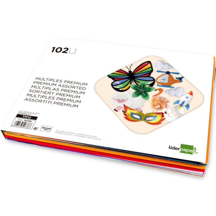 Bloc Trabajos Manuales Liderpapel Multiple Premium 240x315 mm 102 Hojas Colores Surtidos 2