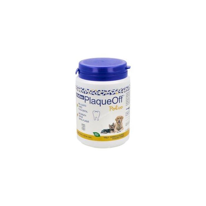 Proden Plaqueoff Polvo 180 gr para Perros y Gatos - Suplemento Alimenticio Natural para Higiene Bucodental