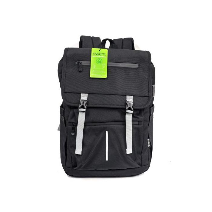 Ewent EW2537 Mochila Unisex Vintage para Portátil 16.1 pulgadas, Impermeable 27L rPET Antirrobo 1
