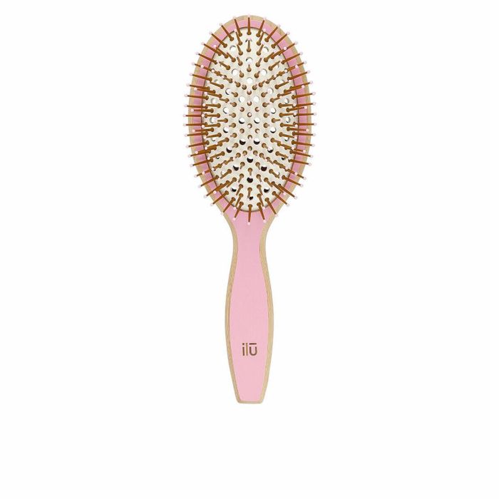 Ecobeauty Cepillo para el Pelo Ovalado de Bambú Antiestático Masajeador para Cabellos Largos y Gruesos 1 unidad