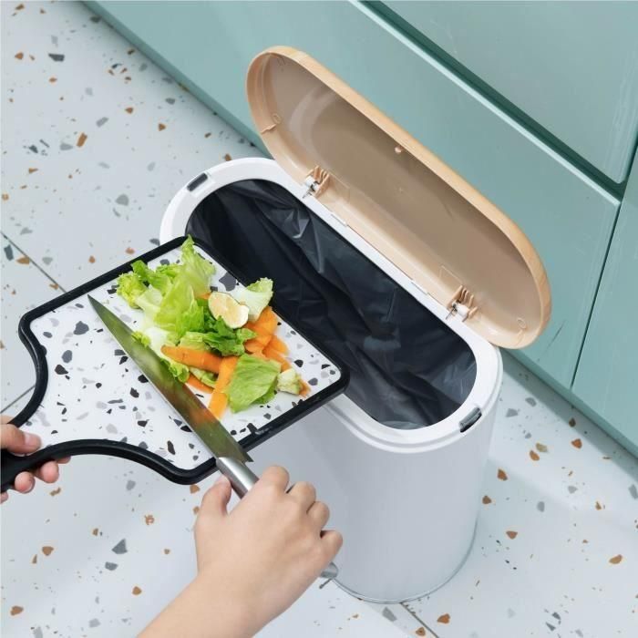 Papelera de baño con empuje estrecho - ALDO - KITCHEN MOVE - 10 L - Madera 1