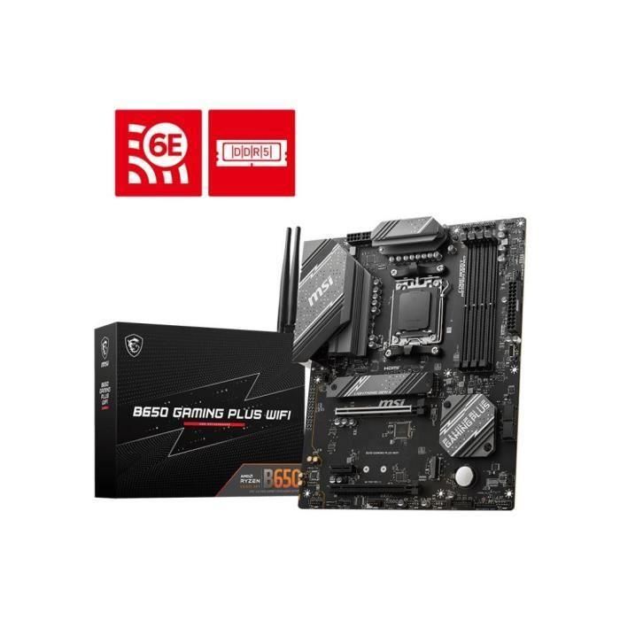 Placa MSI B650 Gaming Plus Wifi,Amd,Am5,B650,4Ddr5,192Gb,Hdmi+Dp,4Sata3+2M.2,2.5Gbe+Wifi6E+Bt5.3,11Usb3.2,Atx