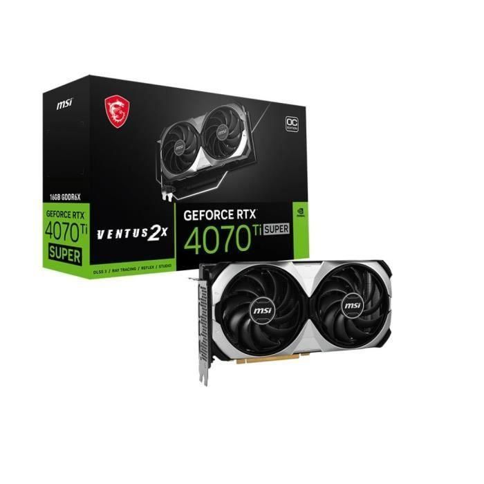 MSI VENTUS GeForce RTX 4070 Ti SUPER 16G 2X OC NVIDIA 16 GB GDDR6X