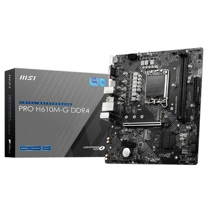 Placa MSI Pro H610M-G Ddr4,Intel,1700,H610,2Ddr4,Matx 4