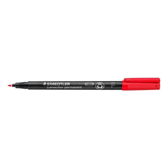 Rotulador Staedtler Lumocolor Retroproyeccion Punta De Fibrapermanente 318-2 Rojo Punta Fina Redonda 0.6 mm 10 unidades 1