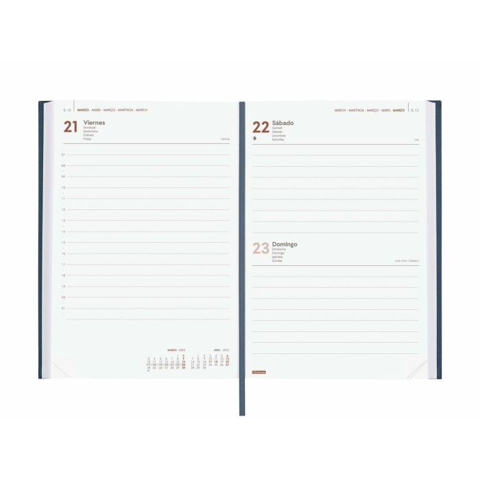 Agenda Finocam DYNAMIC MILANO Y10 Azul A5 14 x 20,4 cm 2025 3