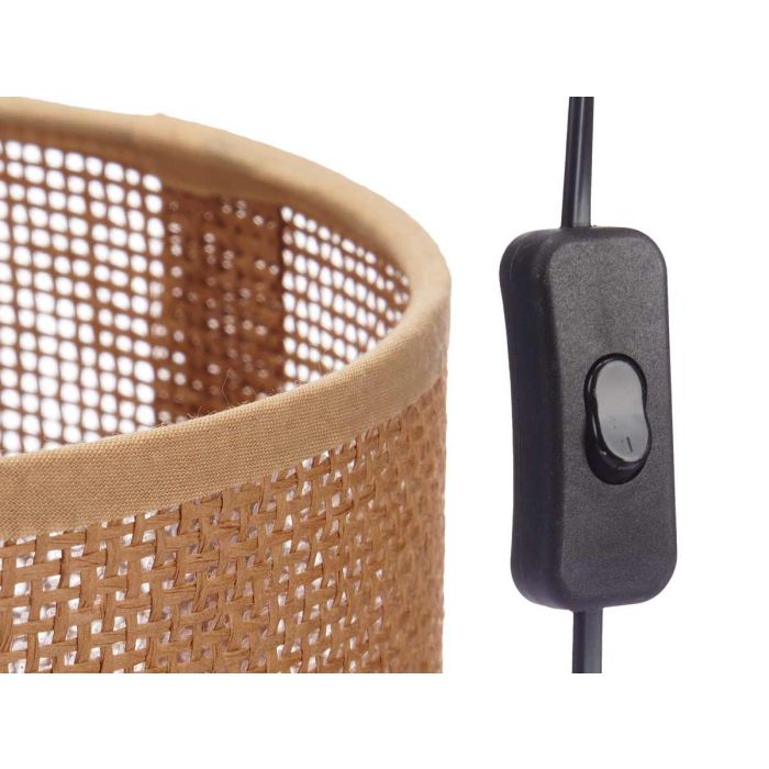 Lámpara de Sobremesa Giftdecor Pantalla Natural 20x28x20 cm - Negro/Marrón (6 Unidades) 3 Lámpara de Sobremesa Giftdecor Pantalla Natural 20x28x20 cm - Negro/Marrón (6 Unidades) 3