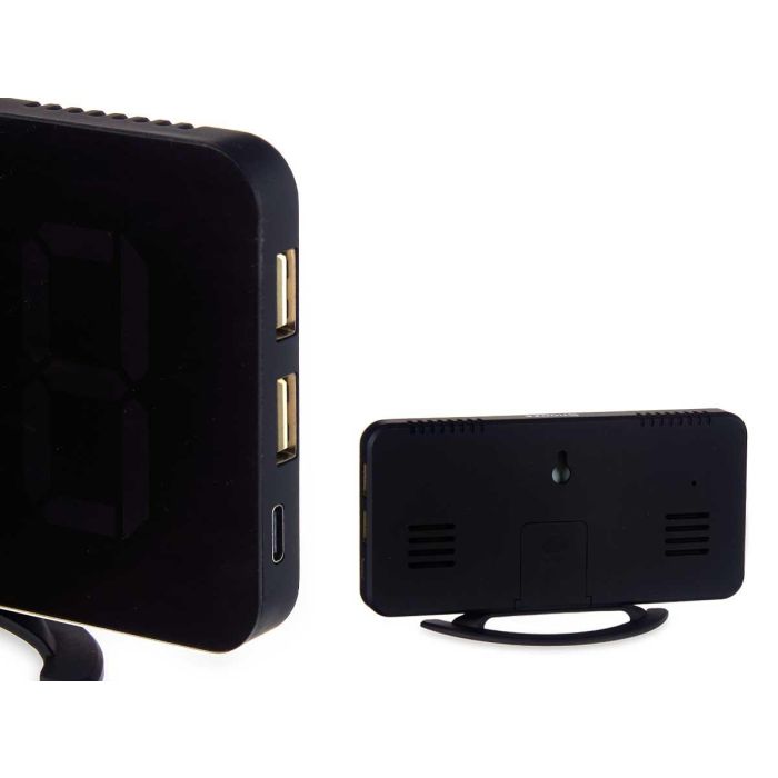 Giftdecor Reloj Espejo Negro Plástico ABS 15.7x7.7x1.5 cm (Set de 12) 4