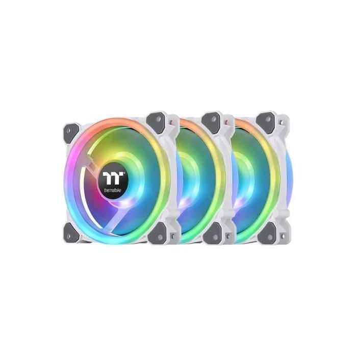 Thermaltake Ventilador Riing Trio 12 RGB para Radiador 120mm Blanco - Edición Premium