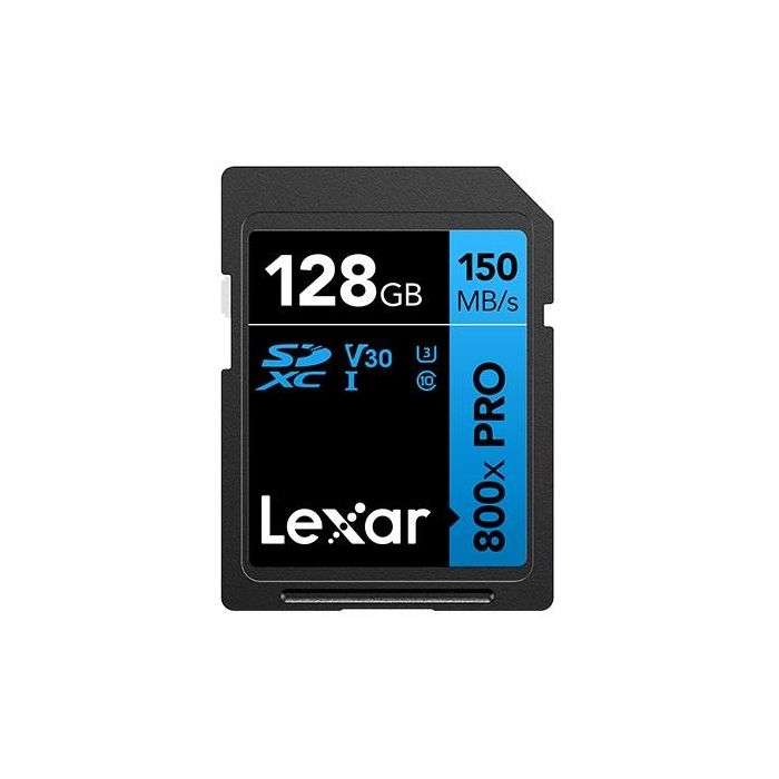 Lexar LSD0800P128G-BNNNG Tarjeta SDXC 128GB Professional 800X, 150MB/s Lectura, 45MB/s Escritura, Clase 10, V30, U3