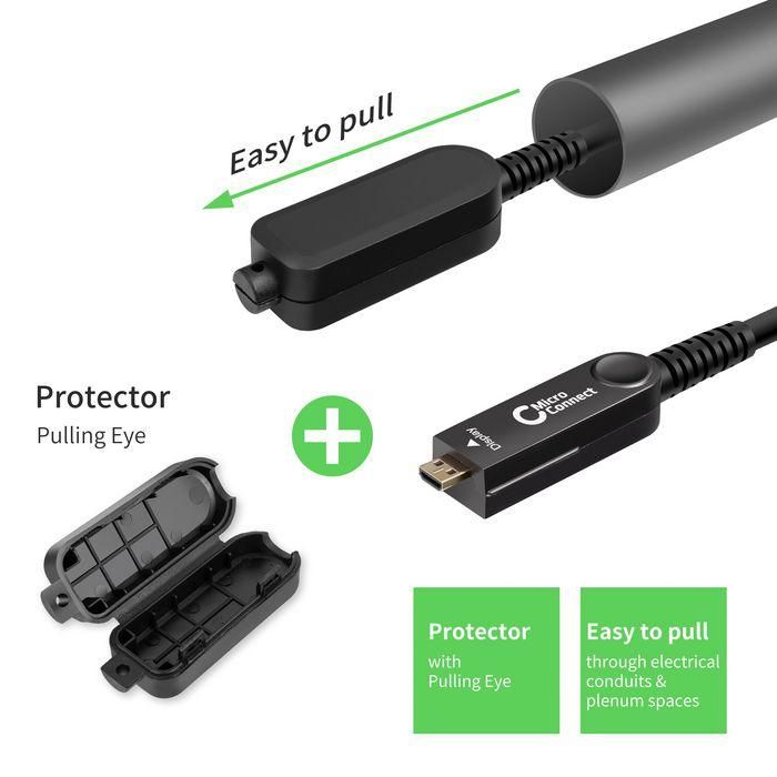 MicroConnect Premium Premium Optic Fiber HDMI Type A - HDMI Type D Cable with a HDMI Type A adapter, 30m 1 MicroConnect Premium Premium Optic Fiber HDMI Type A - HDMI Type D Cable with a HDMI Type A adapter, 30m 1