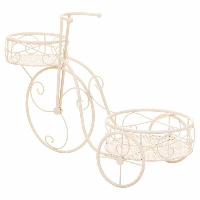 Soporte para Maceta Alexandra House Living Blanco Metal Hierro Bicicleta 30 x 61 x 55 cm 3