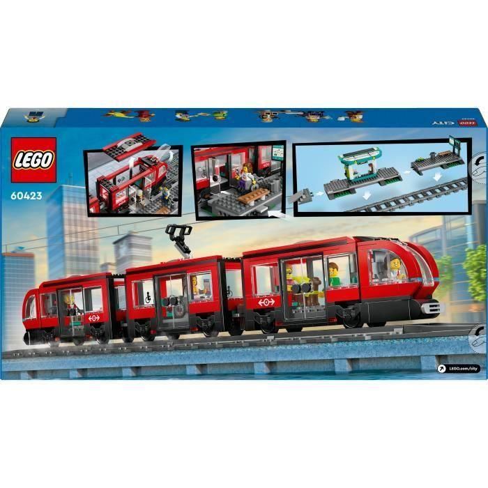 LEGO 60423 City Tranvía y Estación del Centro de la Ciudad, set de juego de construcción para niños a partir de 7 años 5