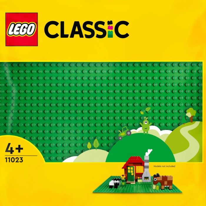 LEGO 11023 Classic Placa Base Verde 32x32 con Montantes para Construir, Ensamblar y Exhibir 4