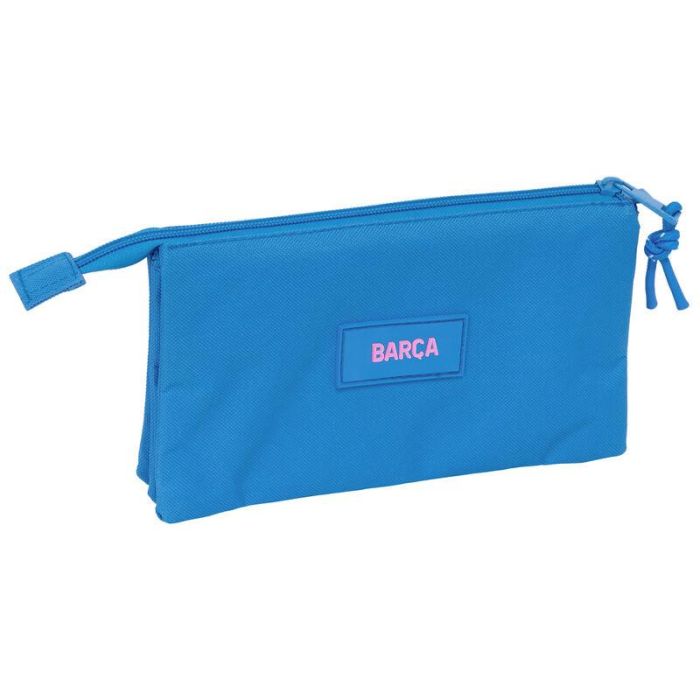 Safta Estuche Escolar Portatodo Triple F.C. Barcelona Girl - 3 Compartimentos con Cremallera - Dimensiones 120x30x220 mm 1