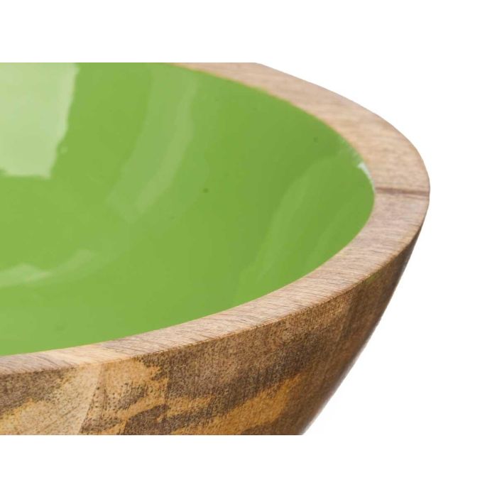 Plato Hondo 20 cm Madera Mango Verde - Giftdecor (12 Unidades) 3 Plato Hondo 20 cm Madera Mango Verde - Giftdecor (12 Unidades) 3