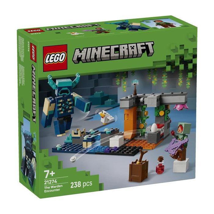 LEGO 21274 Minecraft El Encuentro con el Custodio - Set de Construcción con Figura Articulada del Custodio y Minifigura Guardabosques para +7 años LEGO 21274 Minecraft El Encuentro con el Custodio - Set de Construcción con Figura Articulada del Custodio y Minifigura Guardabosques para +7 años