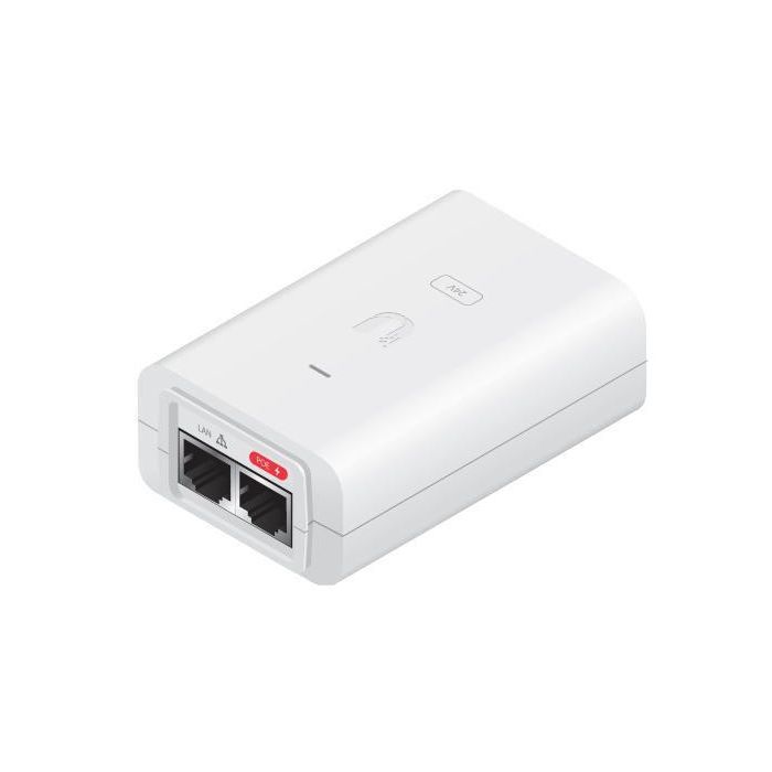 Ubiquiti Adaptador PoE de 30W con Protección ESD y Sobretensiones para Redes airMAX/airGateway, Entrada 100-240V CA