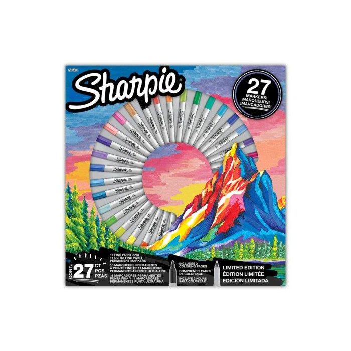 Rotulador Permanente Sharpie Caja De 27 (16 Fine + 11 Ultrafine) 6 unidades