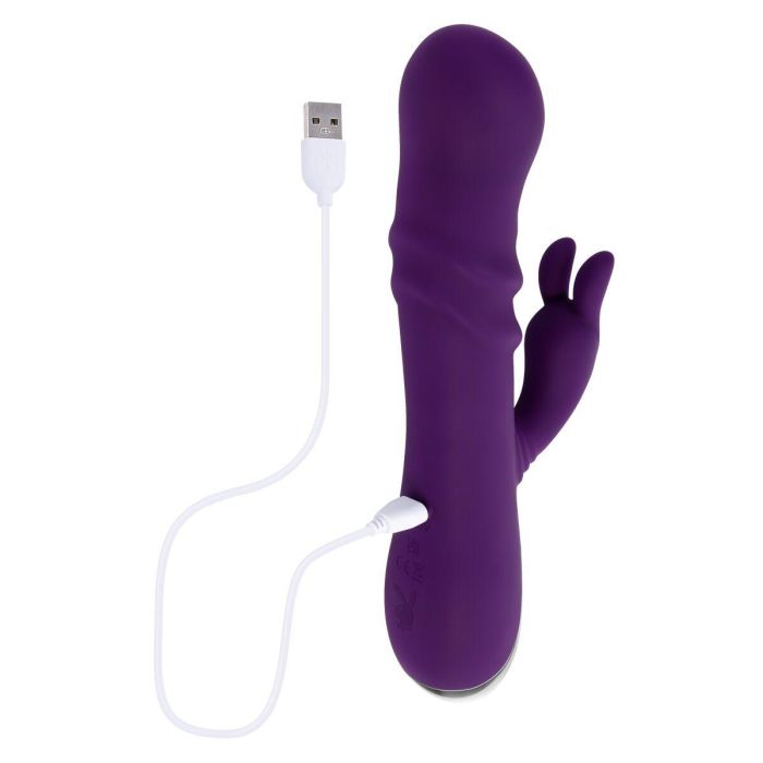 Vibrador Doble Estimulación Evolved Playboy Morado Púrpura 5 Vibrador Doble Estimulación Evolved Playboy Morado Púrpura 5