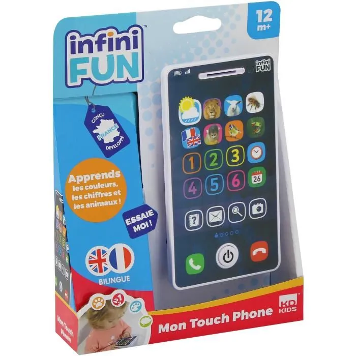 TALDEC Infini Fun Smartphone Educativo Bilingüe para Bebés y Niños a Partir de 12 Meses con 4 Modos de Juego 1