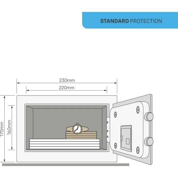 Yale YSV/170/DB2 Caja Fuerte Electrónica Compacta 3.8L 170x230x170mm