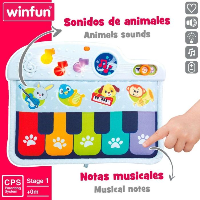 Piano Interactivo para Bebé Winfun 42 x 3 x 32 cm (4 Unidades) 3