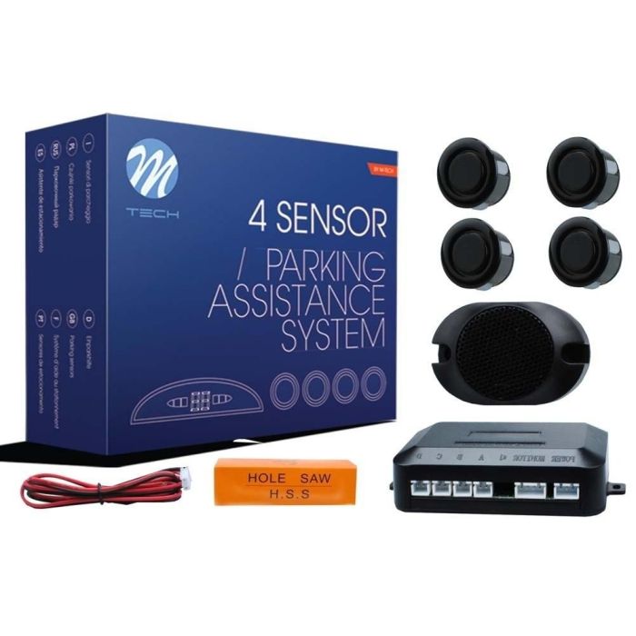 Kit Sensores Parkingpdc 4X 18 mm - Negro Sin Displaypitido MTECCP17B