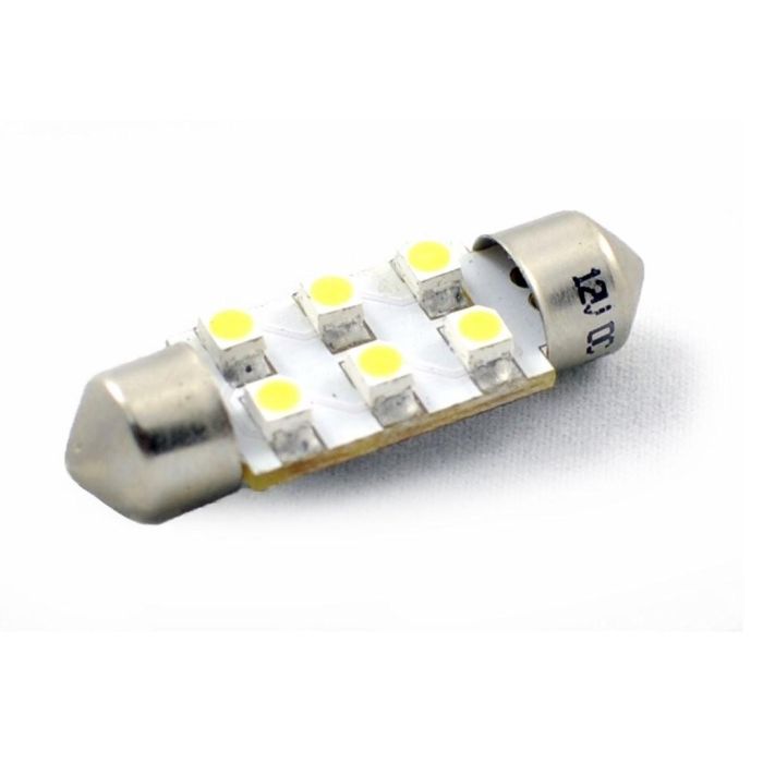 M-Tech Bombillas Led Smd Blanco Plafon 36 mm 12 V C5 W 2