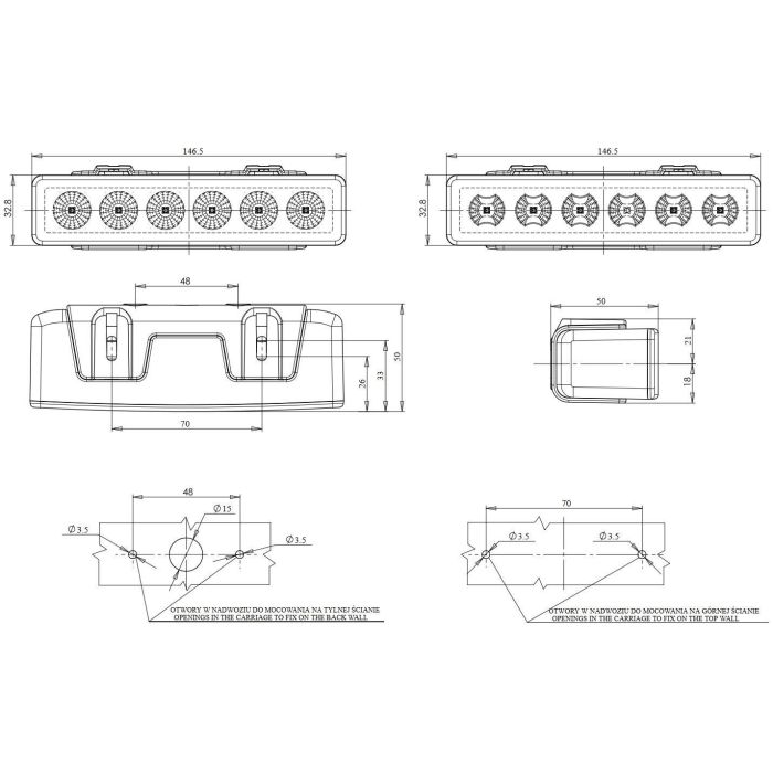 M-Tech Luz Emergencia 12 V-24 V M-Tech Wlb11731Y 4