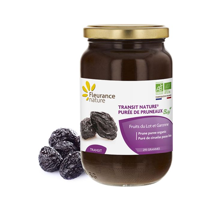 FLEURANCE NATURE Puré de Ciruelas Pasas Bio 295G sin Azúcares Añadidos, Sin Colorantes ni Conservantes, Apto para Veganos