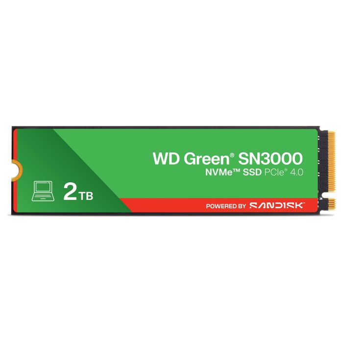 Sandisk WDS200T4G0E SSD WD Green SN3000 2TB M.2 2280 PCIe Gen4 NVMe Sandisk WDS200T4G0E SSD WD Green SN3000 2TB M.2 2280 PCIe Gen4 NVMe
