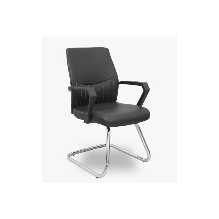 Piqueras Y Crespo Sillón Confidente Patín Opti520Pa Similpiel Negro